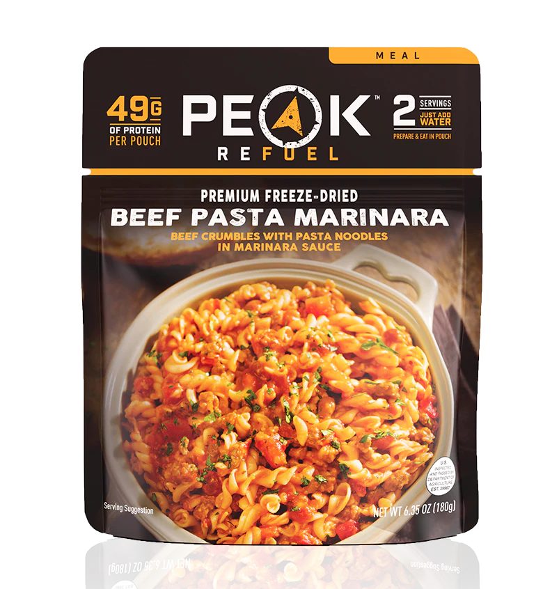 Freeze Dried Beef Pasta Marinara 6.35 oz Pouch PEAK