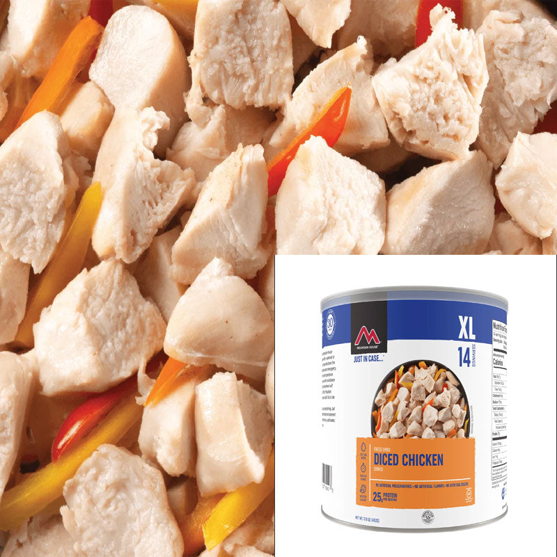MH Cooked Diced Chicken FD 17 oz #10 BeReadyFoods.com