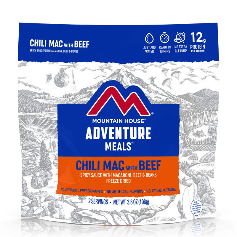 Freeze Dried Chili Mac with Beef 3.8 oz Pouch BeReadyFoods.com