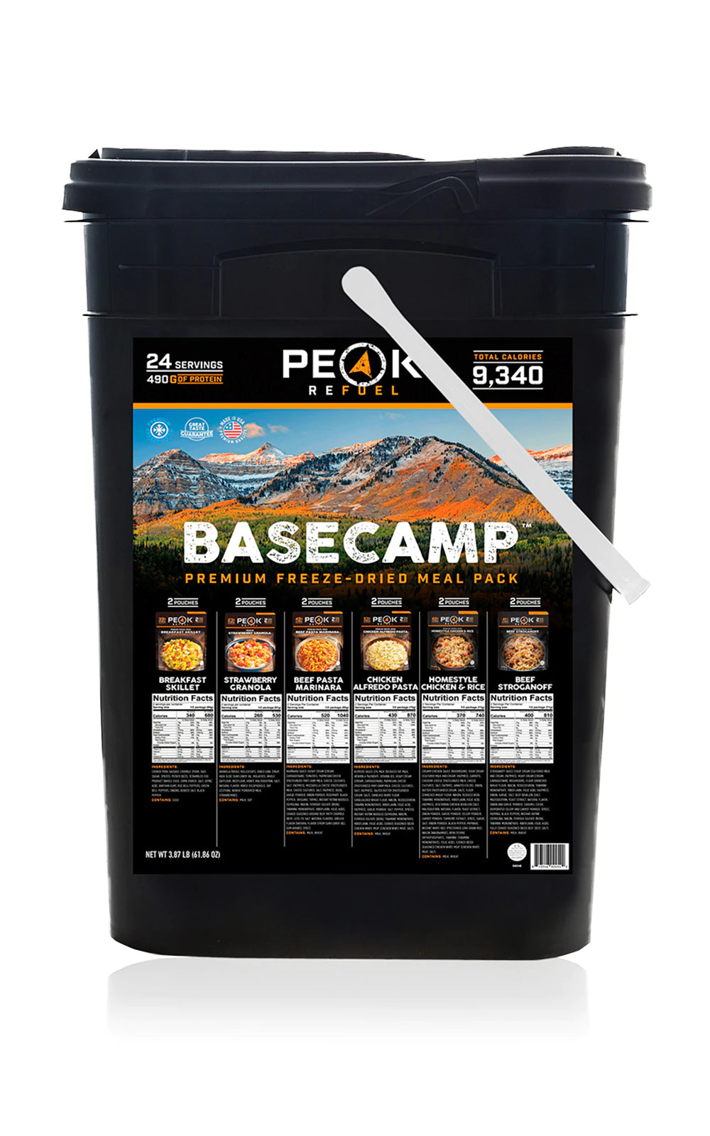 Freeze Dried Base Camp 2.0 Bucketed Meal Pack PEAK