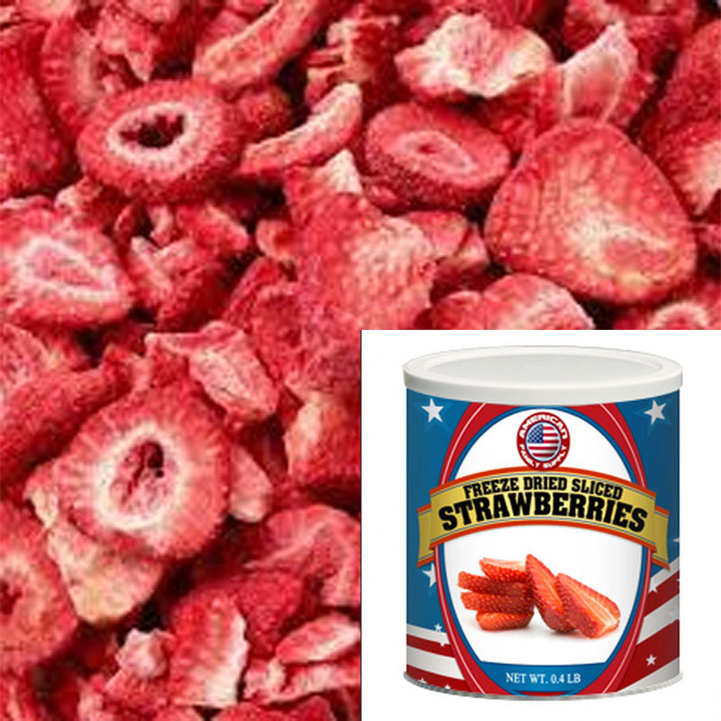 Freeze Dried Strawberries 6.4 oz #10 BeReadyFoods.com