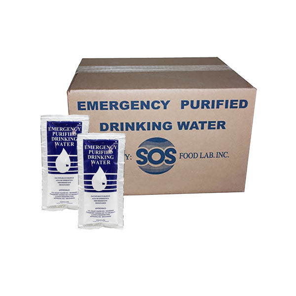 Water Pouches 96 Case (4 oz Pouches)  (Store Pickup Only) SOS Food Lab