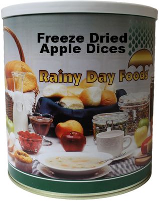 Freeze Dried Apple Dices 10 oz #10 WALTON RAINY DAY FOODS