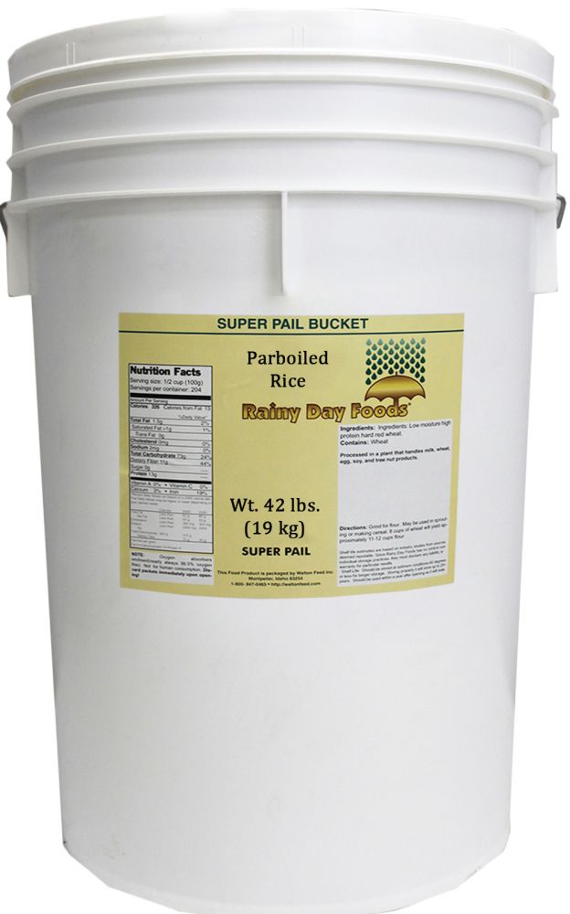 5 Gallon SP Parboiled Rice 35 lbs (Store Pickup Only) BeReadyFoods.com